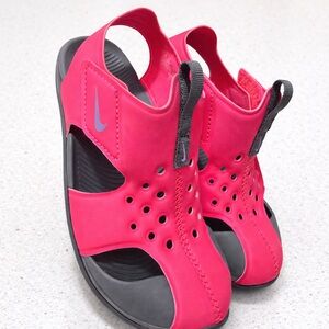 Nike Hot Pink and Black Sandals